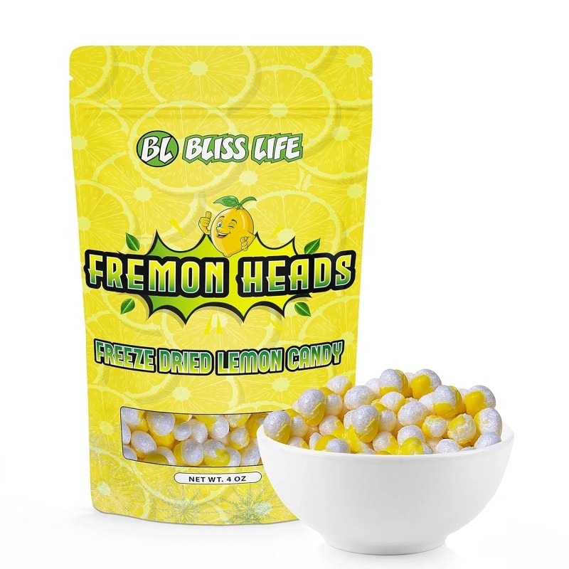 Bliss Life Fremon Heads Freeze Dried Lemon Candy 3 oz