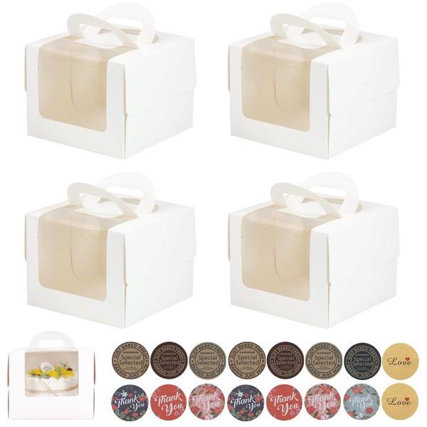 PQZKLDP PQZKLDP 20Pcs 554 Inches Mini Cake Boxes-Solid White with
