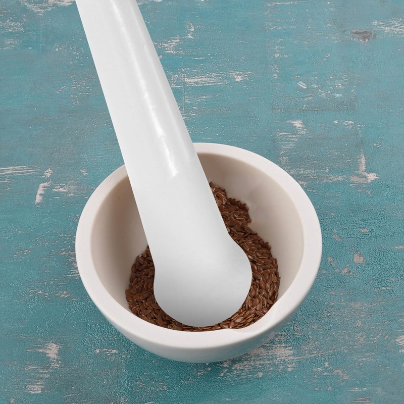 HEALLILY Ceramics Pestle Grinder Pestle Herb Food Grinding Stick Spice
