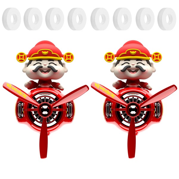 2Pcs Car Air Fresheners, Cute Bear Pilot Automotive Air Outlet