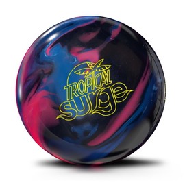 Storm PRE-DRILLED Tropical Surge Bowling Ball - Black/Blue/Pink (This Item Includes a Free Bowlerstore Rubber Shammy- Colors Will Vary for The Shammy) 15lbs