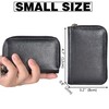 Easyoulife Genuine Leather Credit Card Holder Zipper Wallet With 26