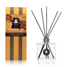 Rainier’s Gifts Reed Diffuser Set (Frankincense & Myrrh) - Scented Oil Diffuser Sticks - Home Fragrance Aromatherapy Air Freshener 6.5 fl oz