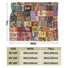 Rock Band Collage Flannel Blanket Lightweight Cozy Bed Blankets Soft
