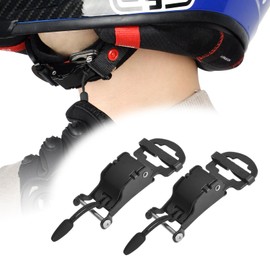 iGuerburn 2Pcs Helmet Quick Release Buckle Kit, Stainless Steel Motorcycle Helmet Accessories Chin Strap Buckle for D-RING Helmets, Easy to Disconnect Even with Gloves (Black)