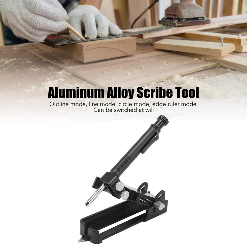 Multifunction Scribing Tool Construction Pencil Aluminum Alloy DIY Woodworking Marking
