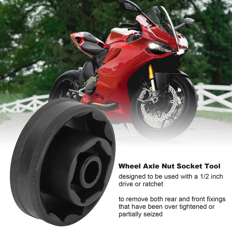 Aramox Motorcycle Wheel Axle Nut Socket Tool 55 mm Double