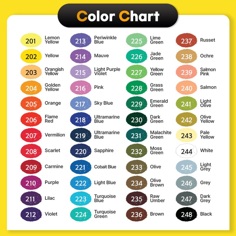 (48 Colors) HASHI Artists and Professionals Non-Toxic Soft Oil Pastel