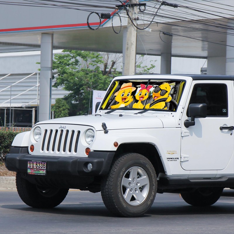 DaisyInner Duck Windshield Sun Shade Compatible with Jeep Jl Jlu