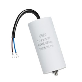 Iruihoo Capacitor CBB60 70µF, 450V 50/60Hz Motor Run Capacitor 70UF Starting Capacitor with Wire & M8 for Electric Motor