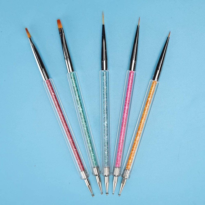 Conjunto de 5 piezas de cepillo de arte de uñas,