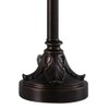 Catalina Lighting 19358-003 Brenda Bronze Buffet Table Lamps with Burgundy