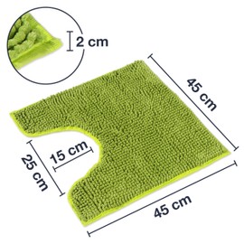 WohnDirect bath mat, bathroom rug, can be combined into a set, non-slip and washable, toilet set