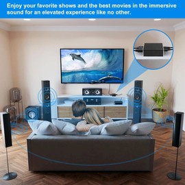 4K HDMI Audio Extractor, HDMI Audio Converter, Convert HDMI to Optical S PDIF 3.5mm AUX, Sound Extractor Adapter Splitter Converter for TV Box, Speaker, Amplifier, Headphone