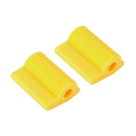 Hihaha 2pcs Universal Yellow Gear Shift Shifter Case Boot Protector Cover Rubber Pad Anti Slip for Motorcycle Durable Material