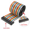 sourcing map IDC 30 Pin Ribbon Cable Colourful Rainbow Wire
