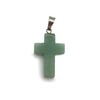 Gemstone Cross Pendant (Choice: Howlite, Jasper, Carnelian, Turquoise, Blue Stone,