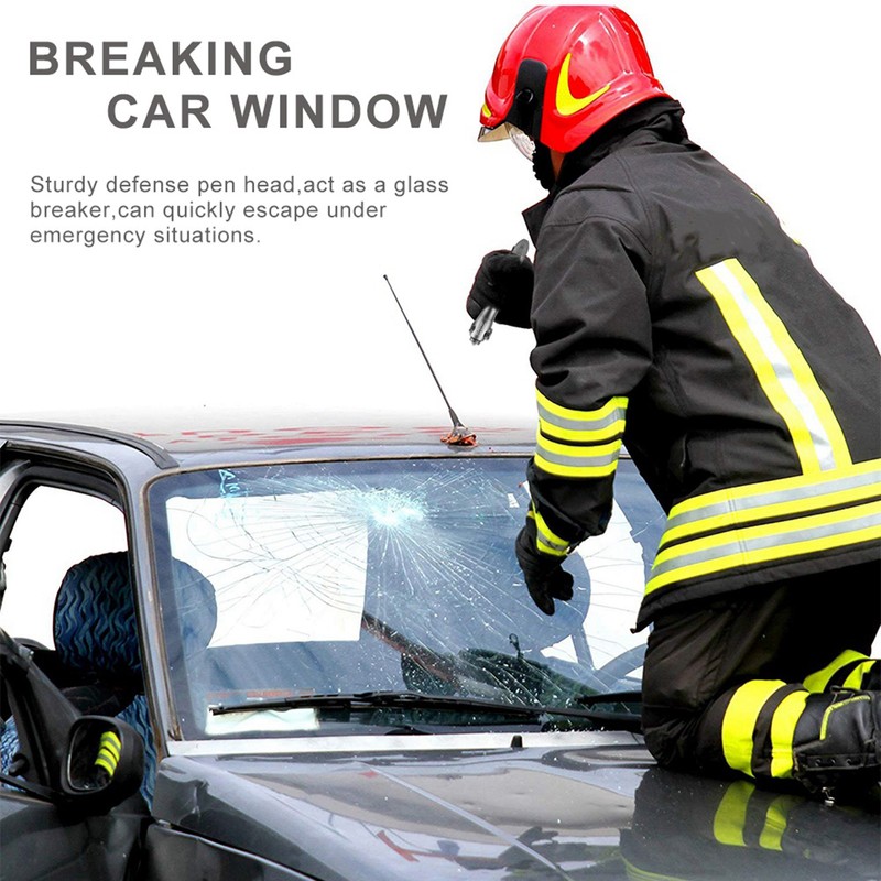 Rotatable Decompression Tactics Defense LED Glass Breaker Writing Survival Outdoor