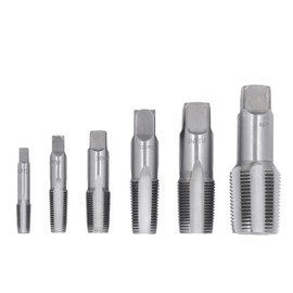 ZDETGU Pipe Tap Set NPT 1in to /8in Carbon Steel Thread Kit for PVC Pipe Plumbing and Metal Fittings 6 Piece Threading Tool with Storage Case