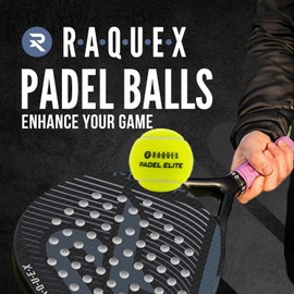 Raquex Elite Padel Balls – 6 Ball Twin Pack. Two Speed Options - Elite Padel Balls, Standard Speed. Elite: Pace Padel Pro Balls for Faster Gameplay (Elite Pace)