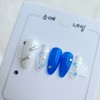 Deep Ocean Handmade Nail Tips - Coffin Egg / 딥