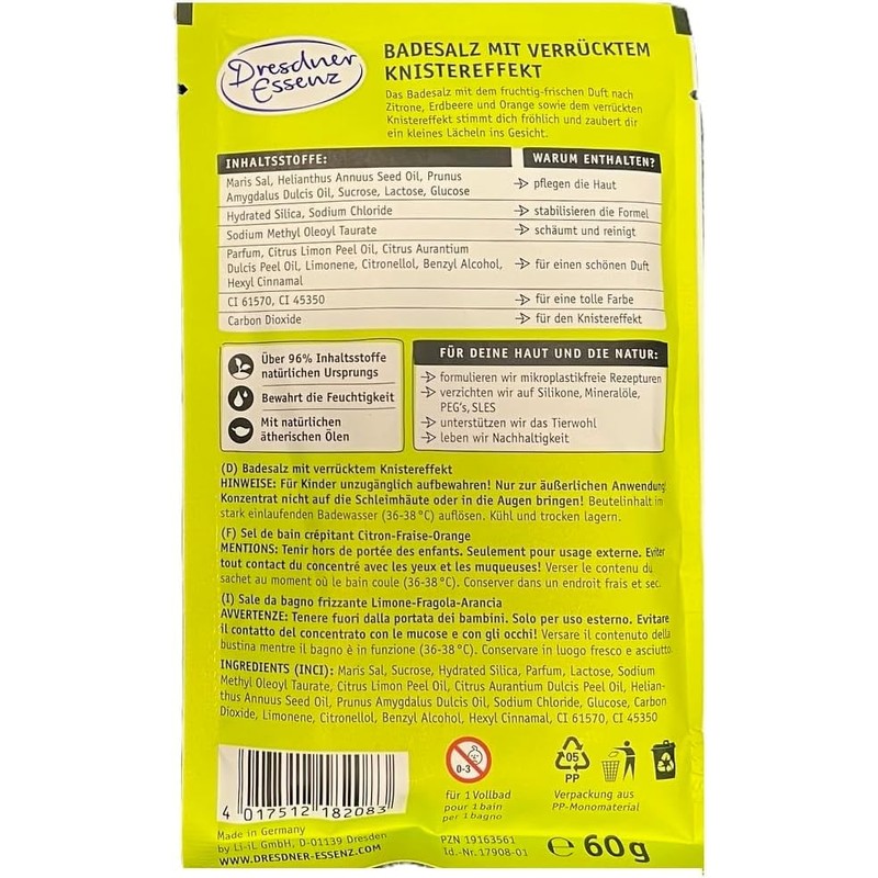 Dresdner Essenz Crinkle Bath Salt Cactus Crackle 12 x 60