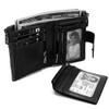 DUXIAOSHA Men's Genuine Leather Wallet, Bi-Fold Wallet, Wallet with Chain,