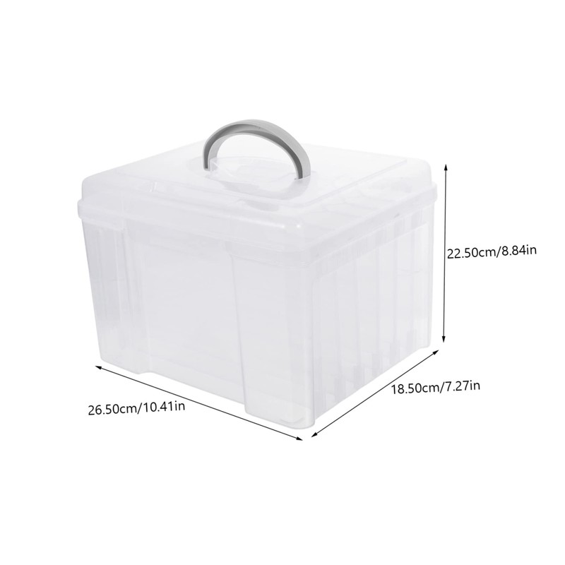MERRYHAPY Sturdy Photo Storage Box Easy to Organize Portable Plastic