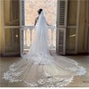 Wedding Veil Lace Flower Leaves 1 Tier Bridal Veils Cathedral