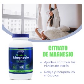 Citrato De Magnesio + Omega 3 | 160 Cápsulas | Naturagel