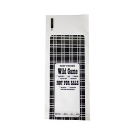 UltraSource Wild Game Freezer Bags/Meat Chub Bag, Printed "Not for Sale" for Ground Meat or Sausage (1lb capacity - 200 bags, Black Plaid) with 1 Roll Red Bag Sealer Tape