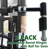 2Pack Self Closing Steel Weld On Barrel Hinges Long Bolt