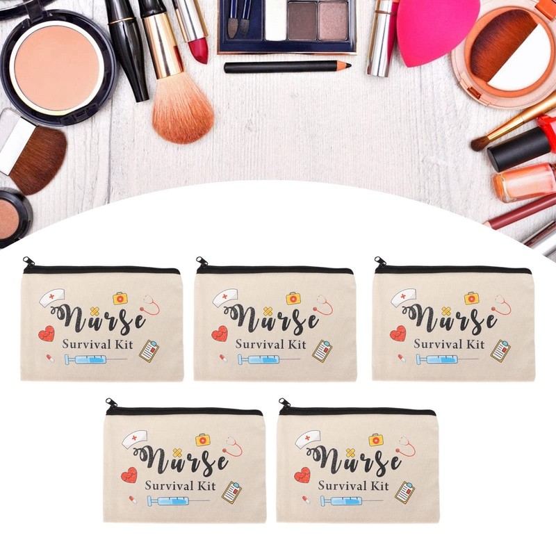 Nurse Survival Kit Bag, 5 Pieces Make Up Bag Cute