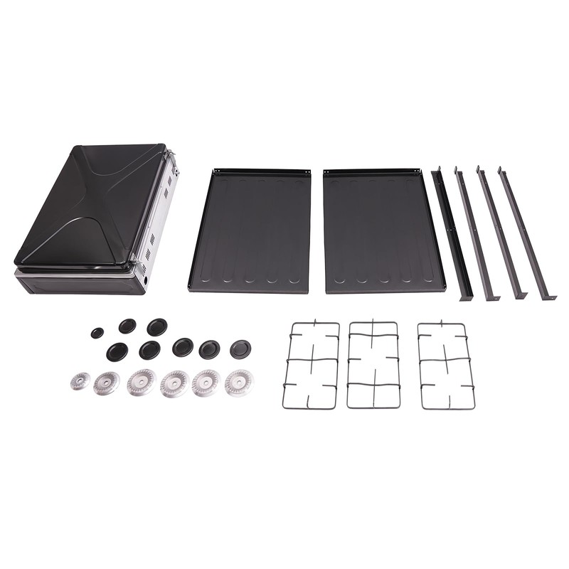 Gas Stove with 5 Burners, Portable Outdoor Gas Stove with