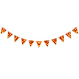 GIOGUK 11Pcs Italian Pizza Picnic Birthday Party Garland Banner