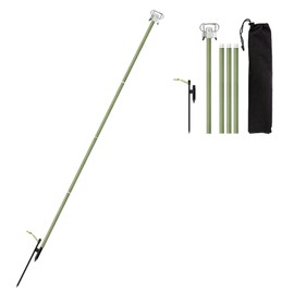 Portable Camping Folding Lamp Pole Lightweight Collapsible Aluminum Lantern Stand Outdoor Light Hanger Holder Stick for Camping Hiking Fishing Garden BBQ
