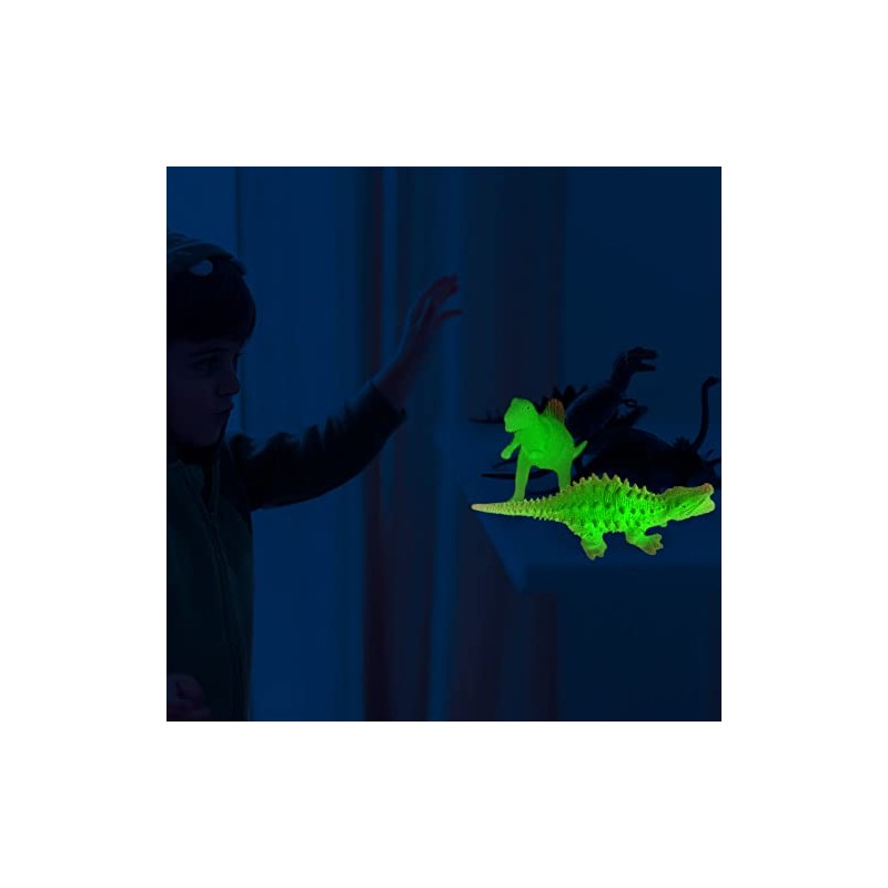 Playlearn Glow In Dark UV Dinosaur Set, Charge in the