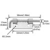 4pcs 304 Stainless Steel Flat Pin Hinge Spring Latch Movable