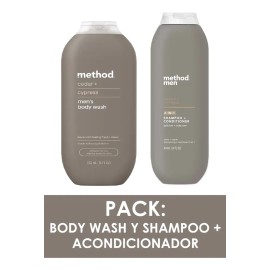 Method Men Cedar + Cypress Pack Bodywash Y Shampoo + Acondic