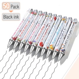 Mr. Pen- Christian Pen Set, 50 Pack, Black Ink, Floral, Bible Verse Pens, Ballpoint Bible Pens No Bleed Through