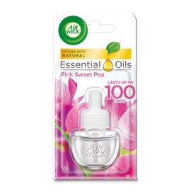 Airwick Essential Oils Air Freshener, Electrical Plug Refill, Pink Sweet Pea, 19ml