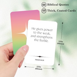 Biblical Affirmation Cards, 60 Unique Christian Art Gifts Scripture Prayer Cards, Positive Religious Inspirational Affirmation Cards Deck, Bible Verse Encouraging Gift for Women and Men