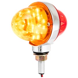 GG Grand General 75197 3" Watermelon Double Face High Power Amber/Red LED Pedestal Light, 18 LED/Side