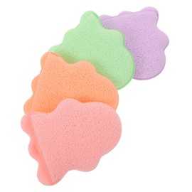 FRCOLOR 4pcs Extra Large Deep Exfoliating Glove Cotton Facial Cleansing Puff for Mud Application Makeup Removal Pore Cleaning Face Wash Mitts for Skincare Routine