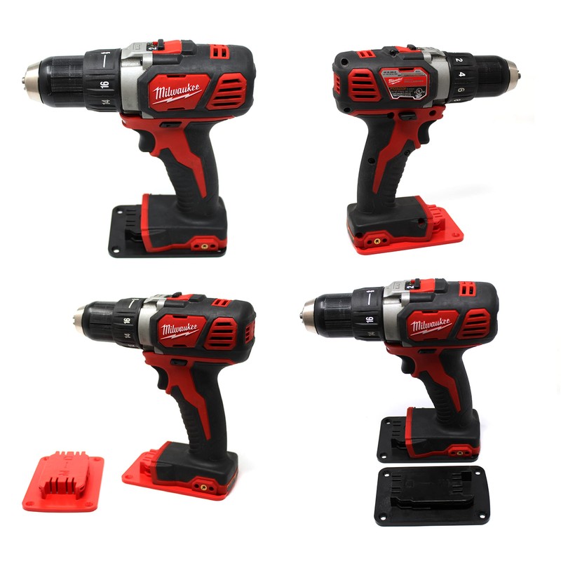 JSP Manufacturing Red Plastic Power Tool Holder Mount for Milwaukee