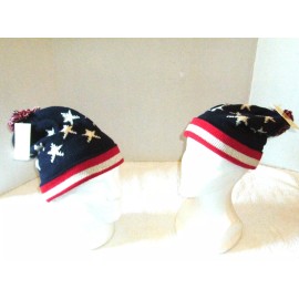 John Kent American Flag Ski Cap For Men Or Women Fleece Lined for Maxium Winter Warmth
