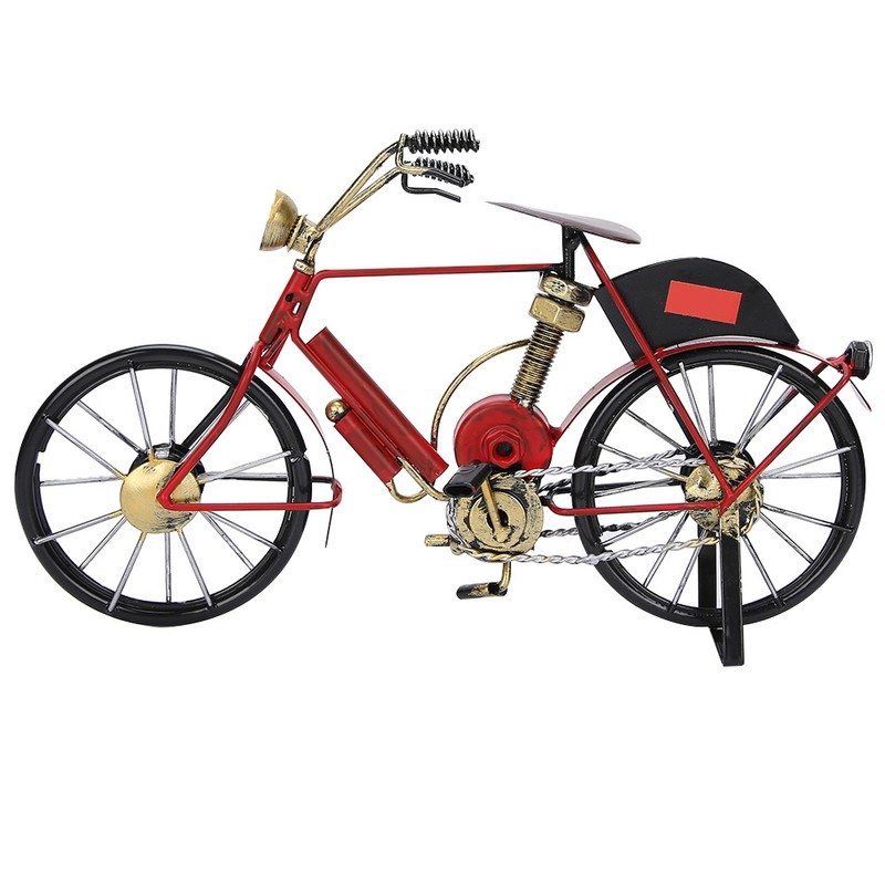 Red Mini Modern Bicycle Model Artwork Home Shop Decoration Ornament