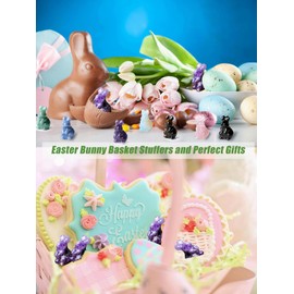 DUQGUHO Blue Aventurine Bunny Decor Crystals Rabbit Statue Pocket Polished Natural Gemstone Crystals Figurines for Easter Decoration Office Room Desk Decor 1.5’’ Gifts Gifts for Women 1PC