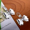Yreamont 2PCS Silver Bowknot Keychain for Women Girls, Unique Design