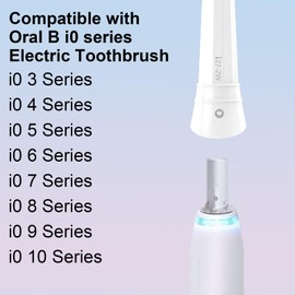 10PCS iO Replacement Heads Compatible with Oral B IO 2/3/4/5/6/7/8/9/10 Series Electric Toothbrush,Compatible with Oral B io Series Toothbrush Heads with Medium Bristles,White